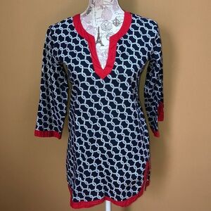 Topitoff Nautical Top XS Blue white red